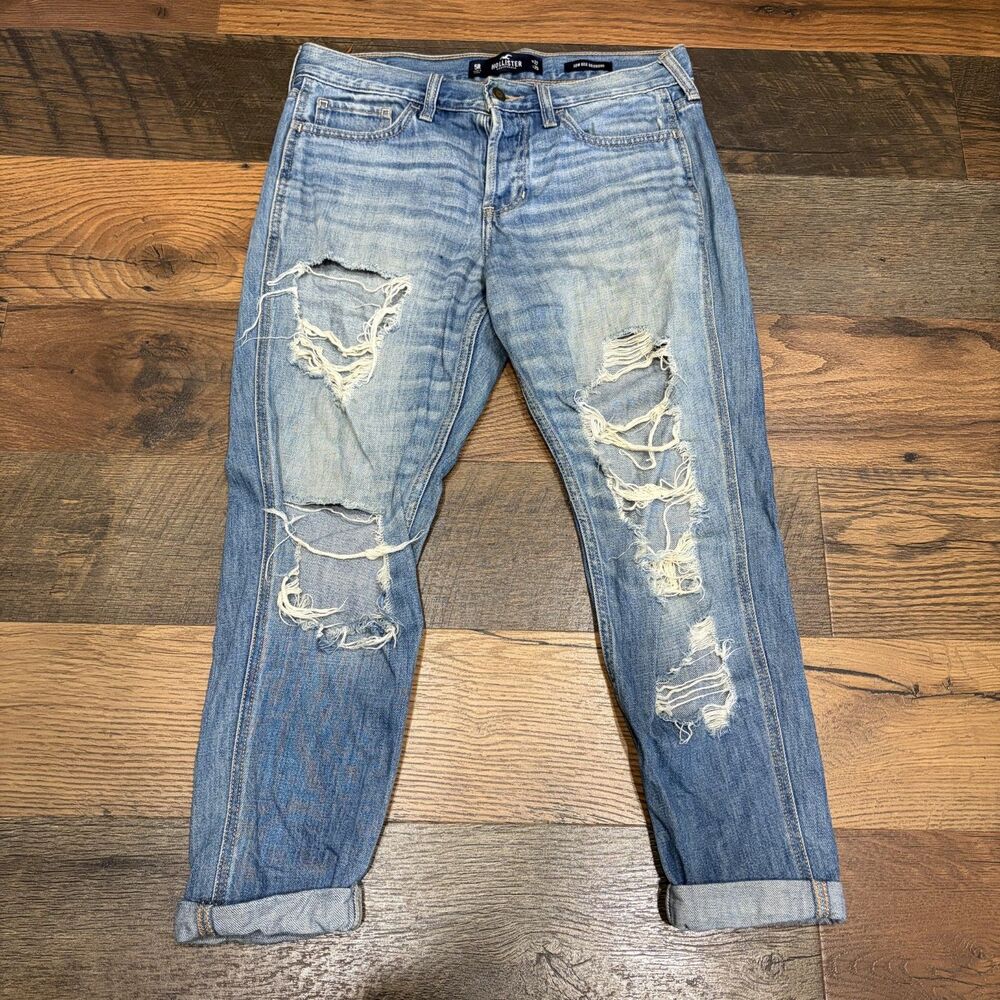 Hollister 5R Low Rise Distressed Boyfriend Jeans